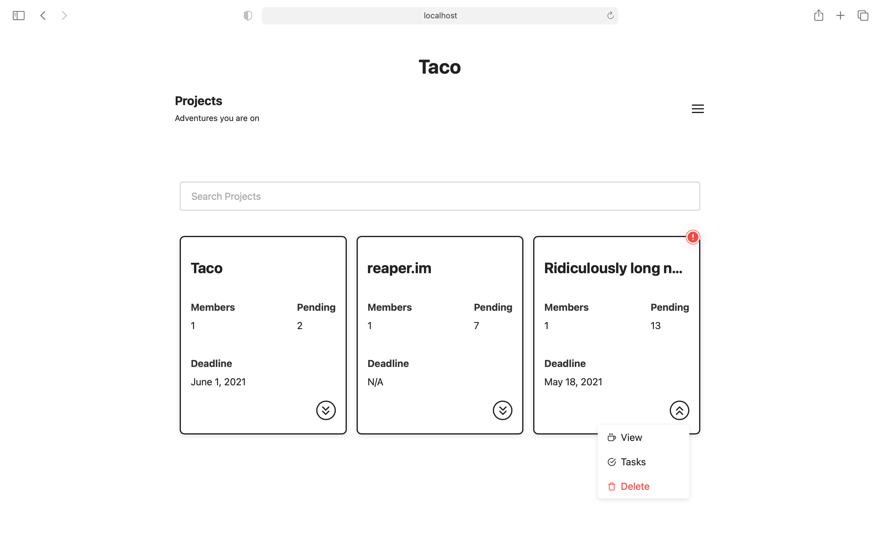 Preview Projects Taco